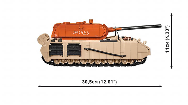 COBI 3137 Panzerkampfwagen VIII Maus Limited Edition Set Maße