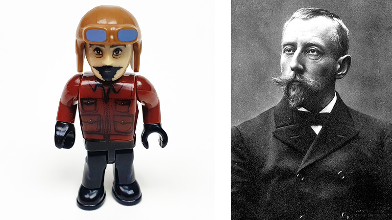 1384 COBI Dornier Do J Wal Amundsen N-25 Set Minifigur Roald Amundsen Collage