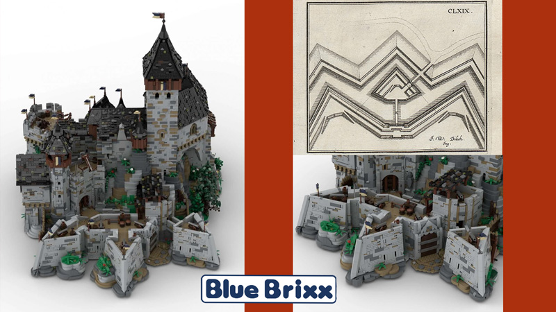 BlueBrixx Burg Blaustein Festungsspitzen 108932 Titel