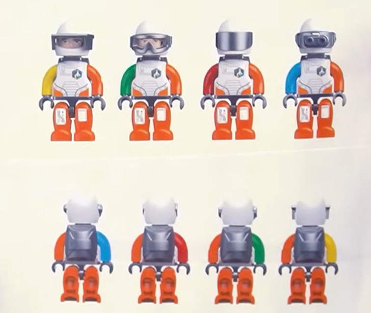 BlueBrixx Space Serie Kinder Minifiguren
