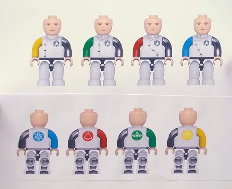 BlueBrixx Space Serie Kinder Minifiguren