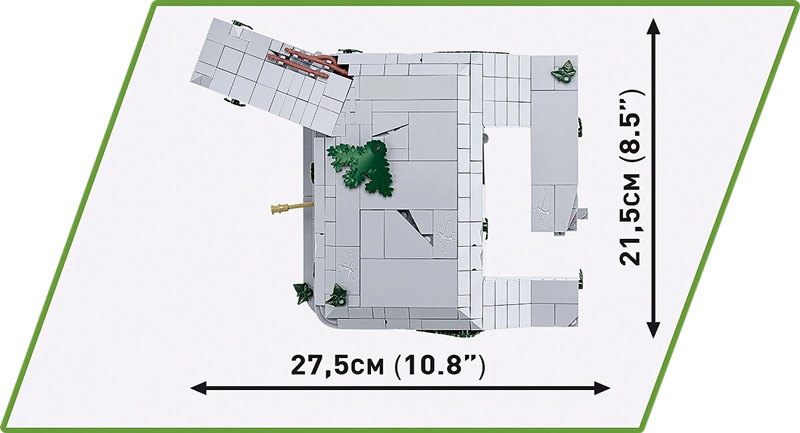 COBI 3136 German Bunker Regelbau 667 Maße
