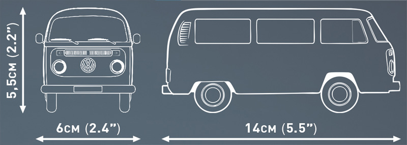 COBI Volkswagen T2b Bus 24621 maße