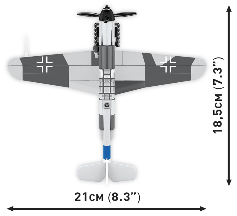 COBI Messerschmitt BF 109 G aufgebaut Maße