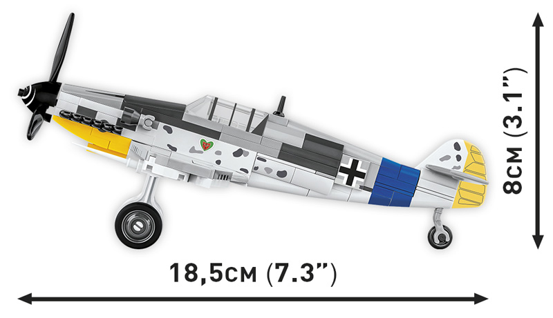 COBI Messerschmitt BF 109 G aufgebaut Maße