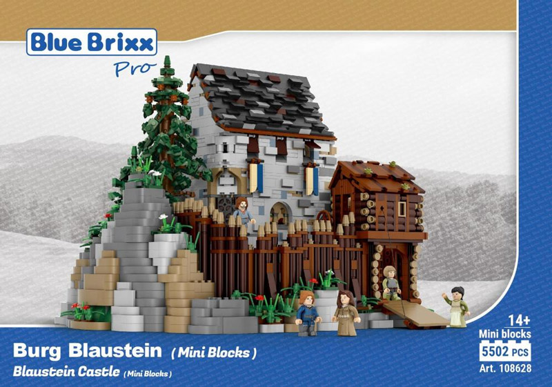Bluebrixx Burg Blaustein Mini Blocks 108628 Box