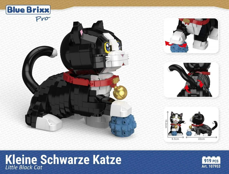 BlueBrixx 107953 Kleine schwarze Katze