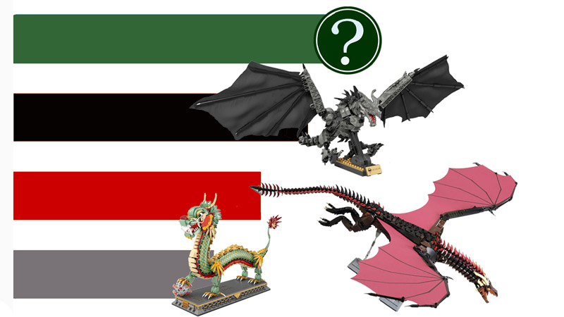 Top Ten Drachen aus Klemmbausteinen Titel