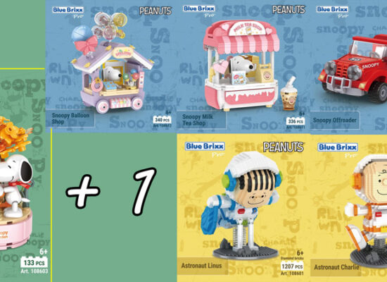 BlueBrixx Peanuts: Gratis-Set in den Stores erhalten