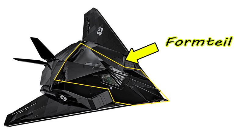 COBI 5903 F-117 Nighthawk gebaut Formteil Titel