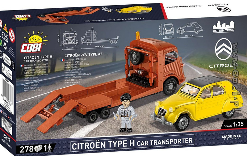 COBI 24627 Citroën Type H (1947-1981) Car Transporter