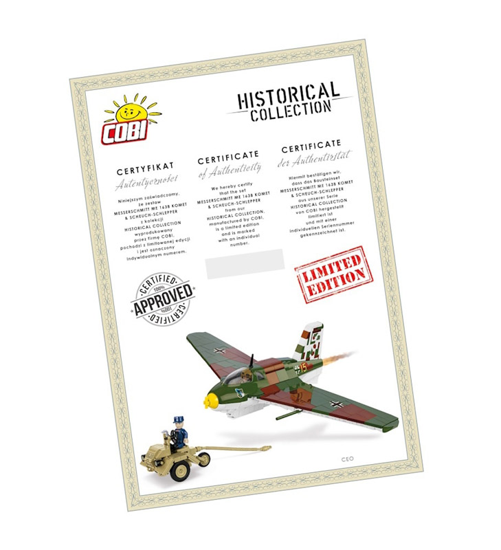 COBI 5765 Messerschmitt Me 163B Komet & Scheuch-Schlepper Limited Edition