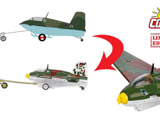 COBI 5765 Messerschmitt Me 163B Komet & Scheuch-Schlepper Limited Edition angekündigt
