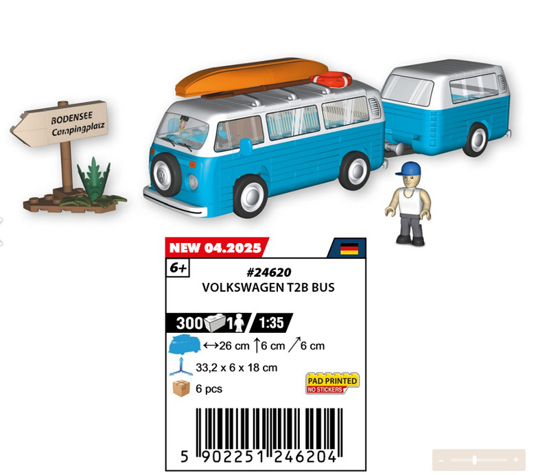 COBI 24653 Volkswagen T2b Camper Van Ankündigung 24620