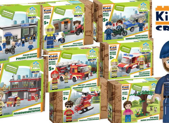 Kiddicraft: Boxdesigns für Feuerwehr- und Polizeisets vorgestellt
