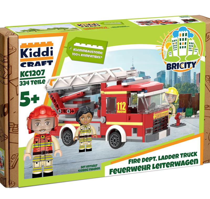 Kiddicraft 1207 Feuerwehr-Leiterwagen