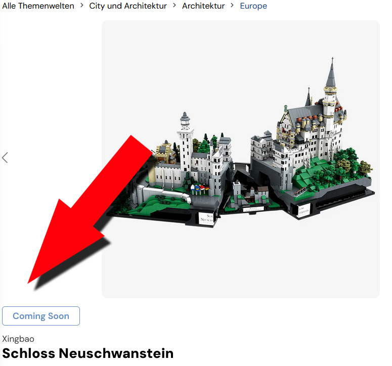 BlueBrixx Neuschwanstein Coming Soon