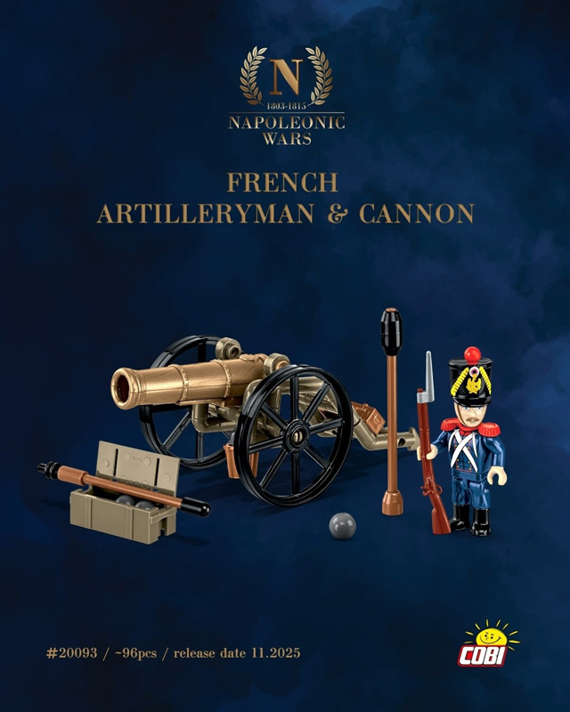 COBI Napoleonic Wars 20093French Artilleryman & Cannon