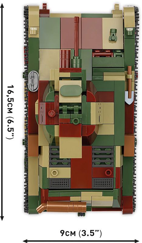 COBI 2661 Light Tank 7TP Set Maße
