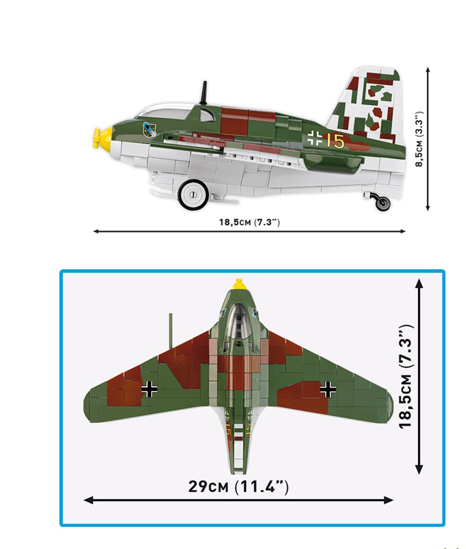 COBI 5766 Messerschmitt Me 163 Komet Maße