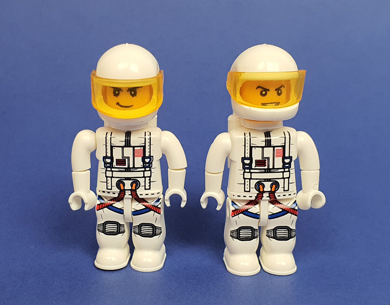 Open Bricks Astronauten Minifiguren gebaut