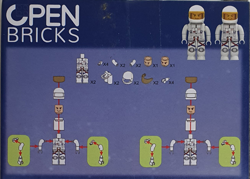 Open Bricks Astronauten Minifiguren Aufbauanleitung