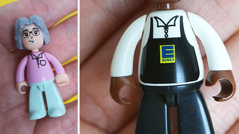 Edeka Blockz Minifiguren gebaut Detail