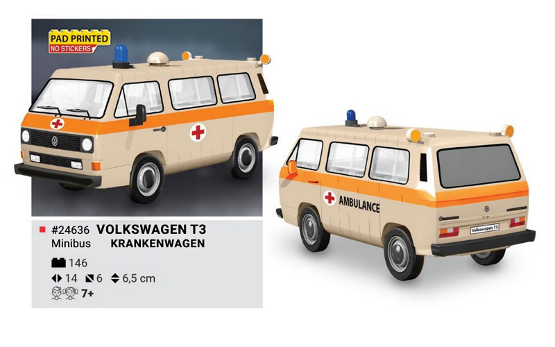 COBI 24636 Volkswagen T3 Krankenwagen