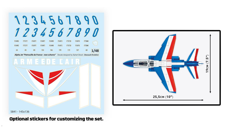 COBI 5841A Alpha Jet-Patrouille De France Details
