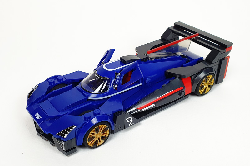 Mattel Brick Shop Cadillac Project GTP Hypercar JFR89 gebautes Auto mit offenen Türen