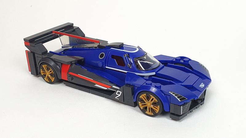 Mattel Brick Shop Cadillac Project GTP Hypercar JFR89 gebautes Auto 