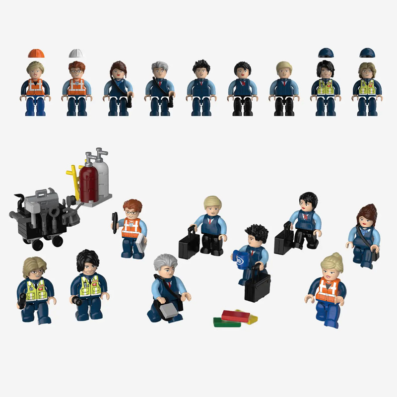 BlueBrixx Minifiguren Bahn Personal heute 108564
