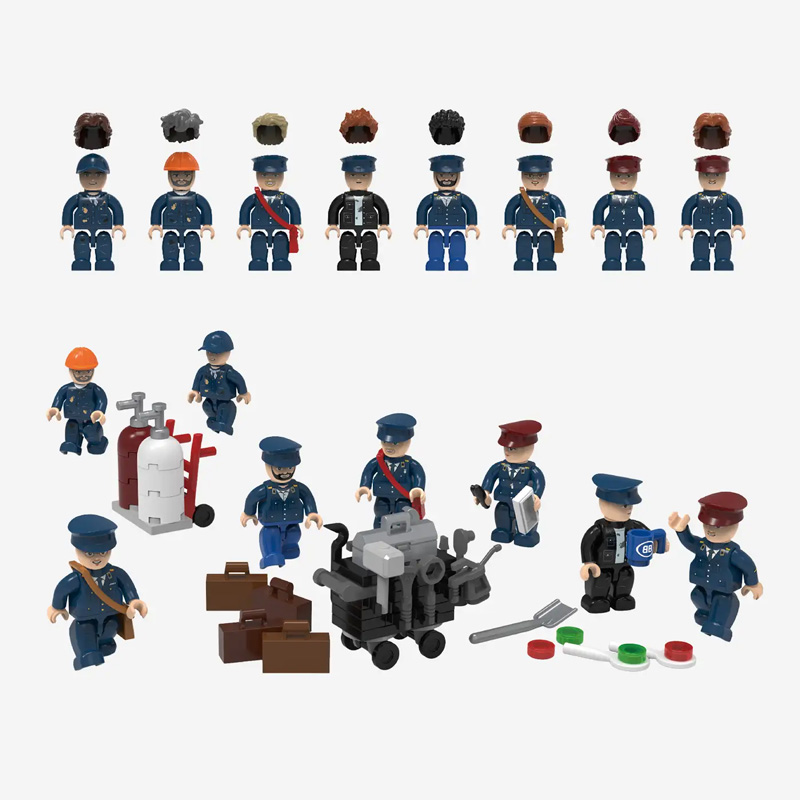 BlueBrixx Minifiguren Deutsche Bundesbahn Personal 108565