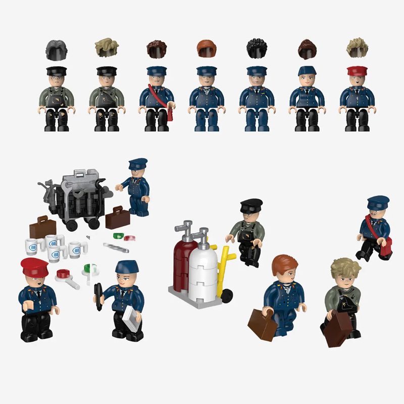 BlueBrixx Minifiguren Deutsche Reichsbahn Personal