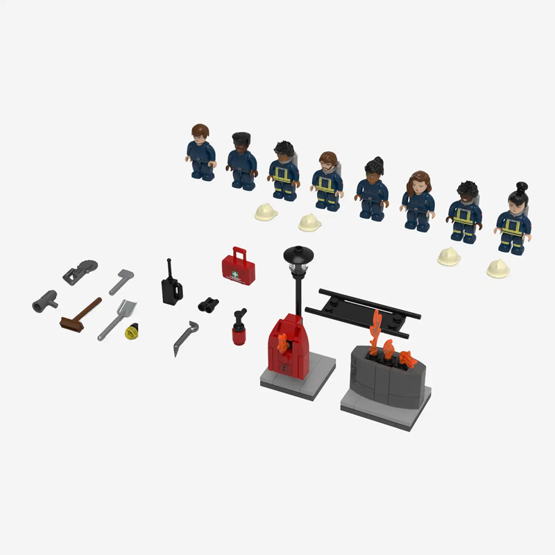BlueBrixx Minifiguren Feuerwehr: Im Einsatz 108567