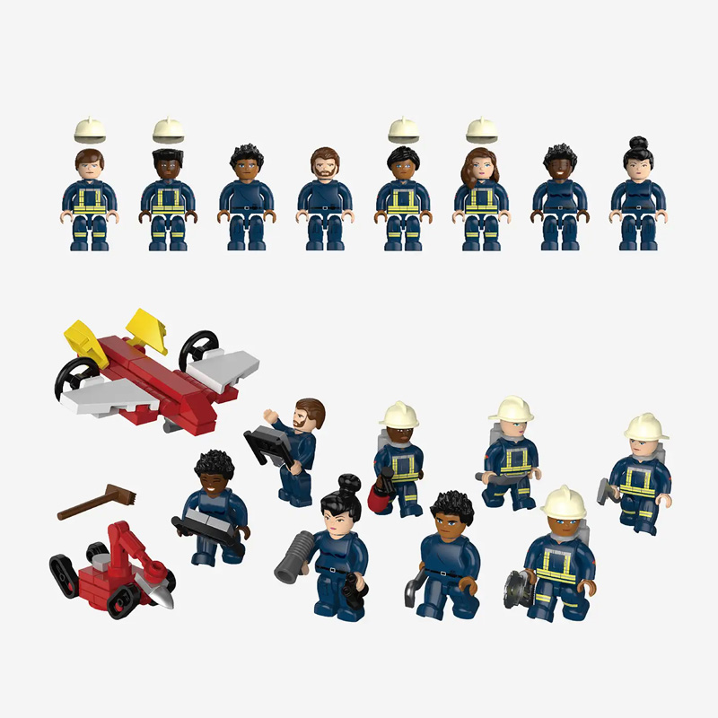 BlueBrixx Minifiguren Feuerwehr: Drohnenunterstützung 108876