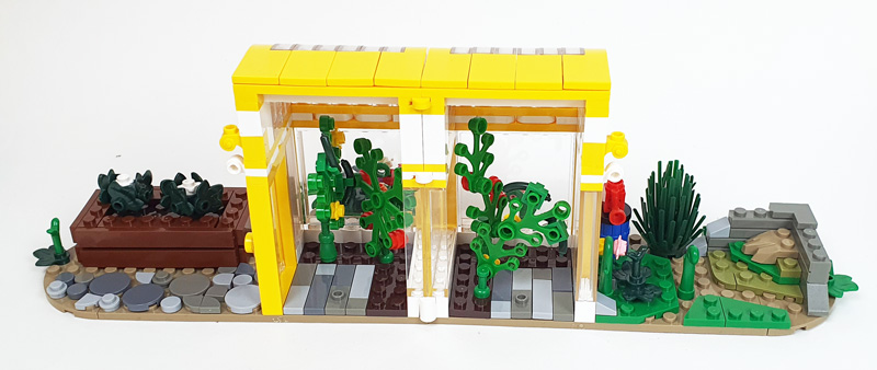 Kiddicraft Gewächshaus KC1111 gebaut aufgeklappt