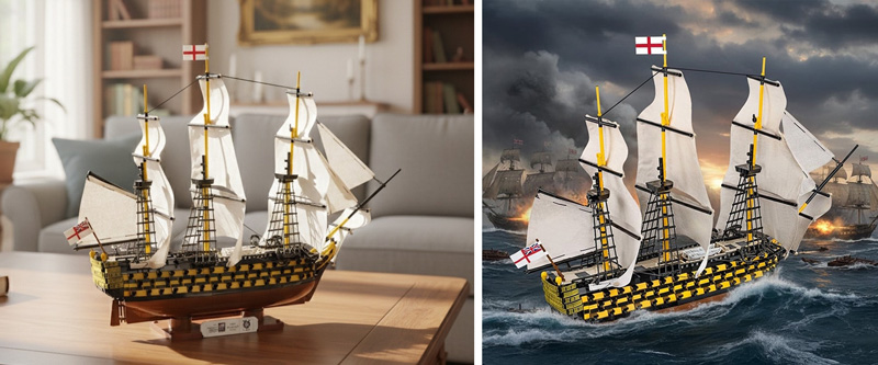 COBI HMS Victory 20095 und 20095 Visualisierungen