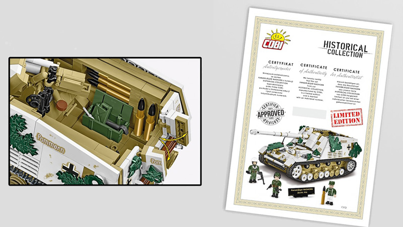 COBI Panzerjäger Nashorn Limited Edition 2662 Detail Zertifikat