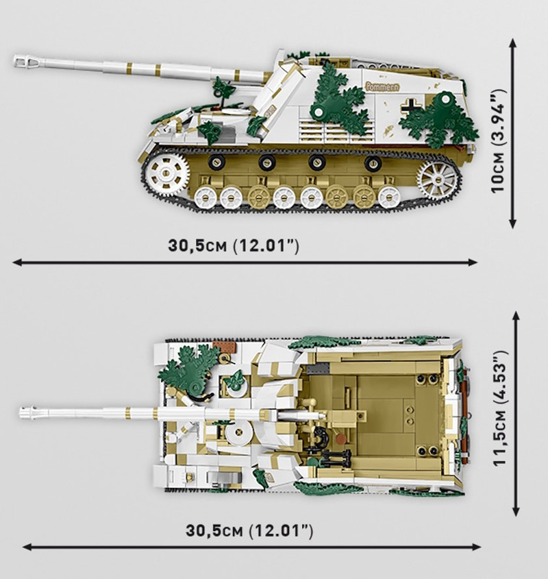COBI Panzerjäger Nashorn Limited Edition 2662 Maße