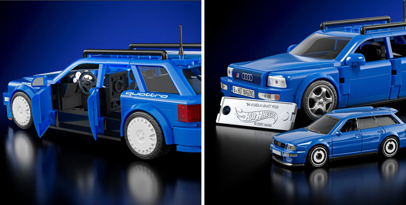 Mattel Brick Shop Hot Wheels JGR28 Audi Avant RS2 Set Details