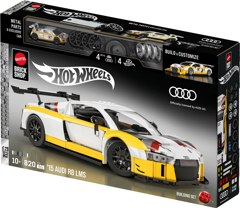 Mattel Brick Shop Hot Wheels JFT18 Audi R8 LMS Box