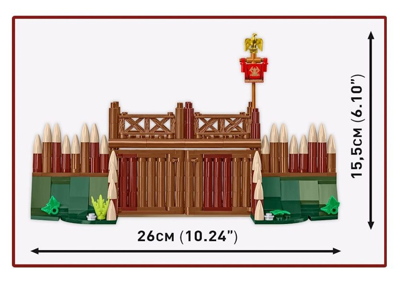 COBI Roman Camp Gate 20077 Set Maße