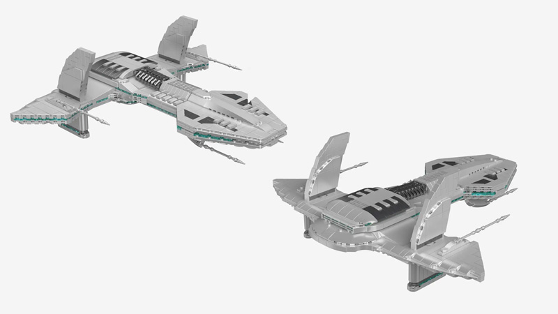 BlueBrixx Asgardschiff O'Neill Klasse 108746 Set