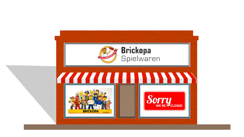 Brickopa Ladengeschäft Schließung Titel