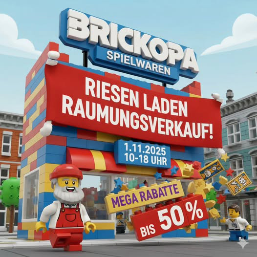 Brickopa Ladengeschäft Räumungsverkauf
