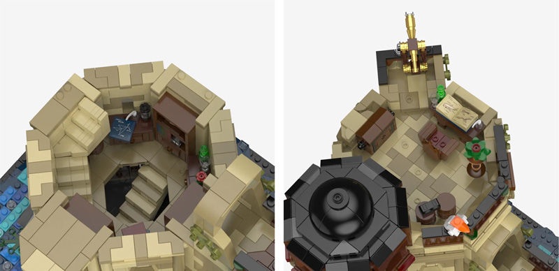 BlueBrixx Atelier des Astronomen 108751 Details Innen