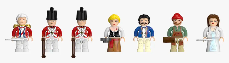 BlueBrixx Legenden der Schatzküste: Gouverneurspalast 108570 Minifiguren