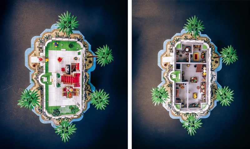 BlueBrixx Legenden der Schatzküste: Gouverneurspalast 108570 Produktbilder Draufsicht