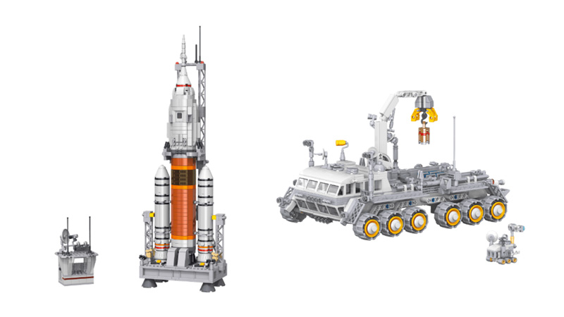 Aldi Toylino Klemmbausteine Rakete Weltraumfahrzeug